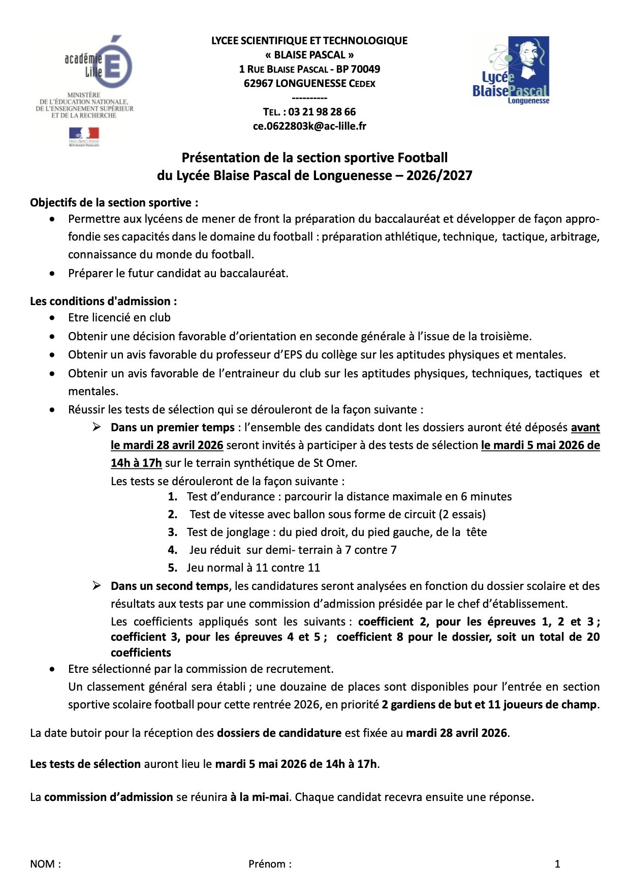 Présentation SSSFOOT RENTREE 2026 2027 1